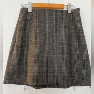 Wilfred Free plaid wool mini skirt